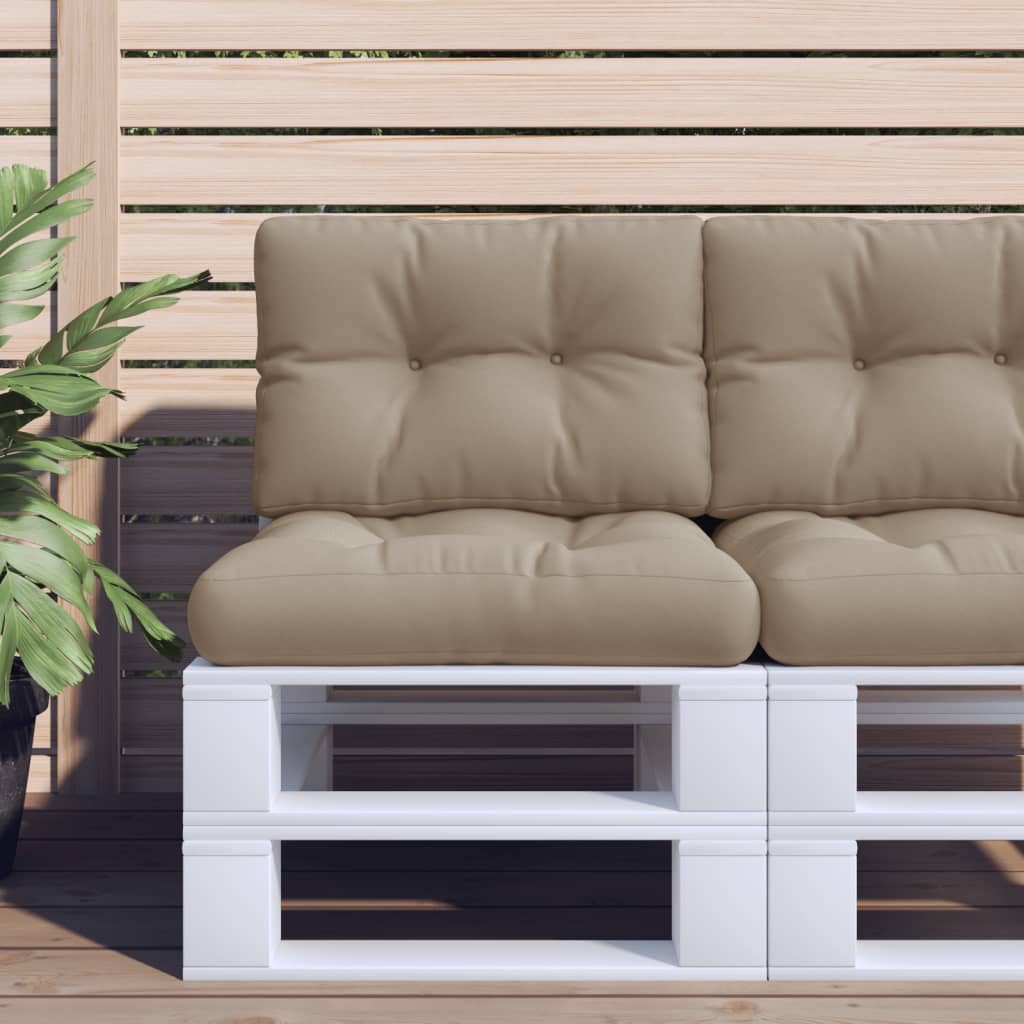 Palletkussen 60x40x12 cm stof taupe