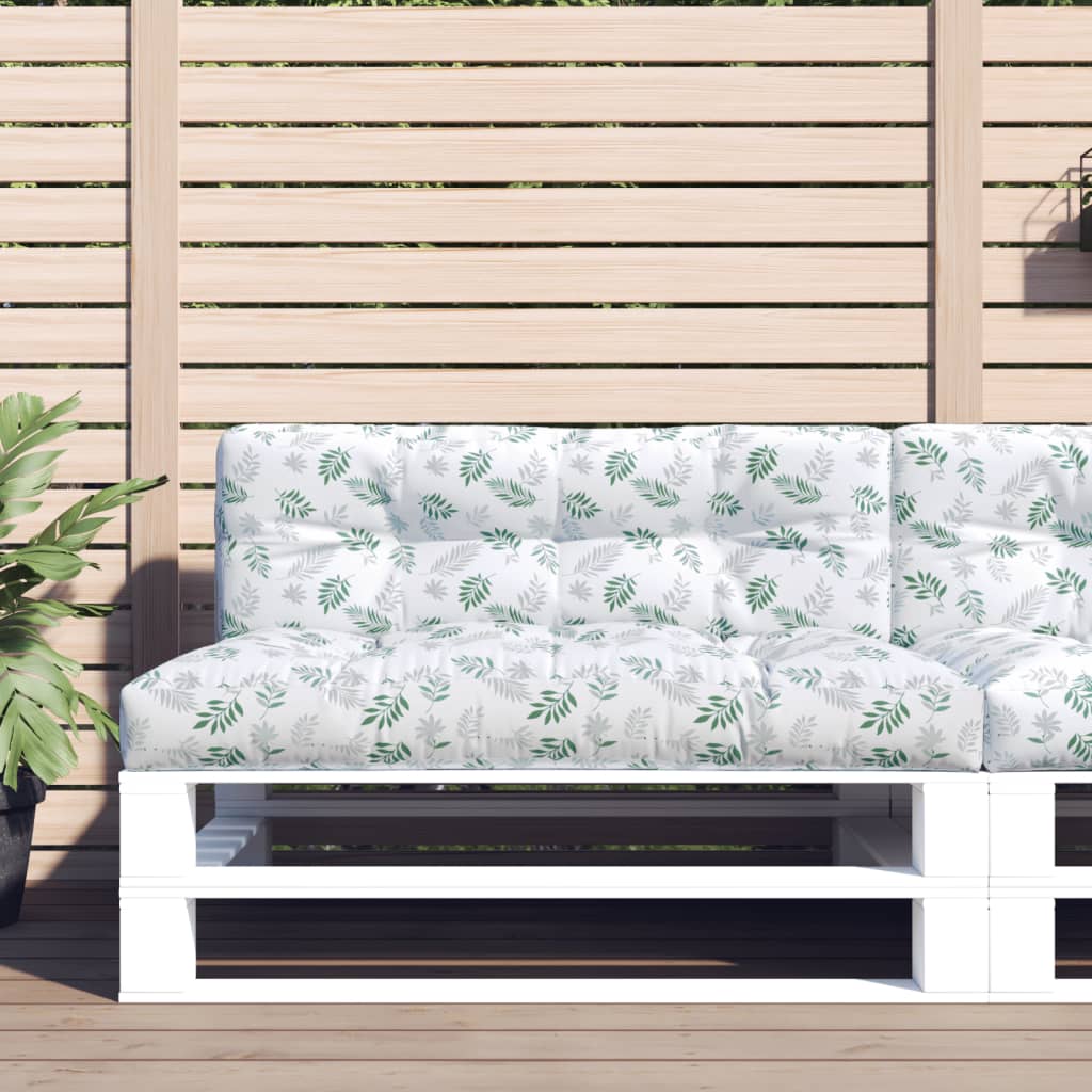 Palletkussen 120x40x12 cm stof bladpatroon – afbeelding 1