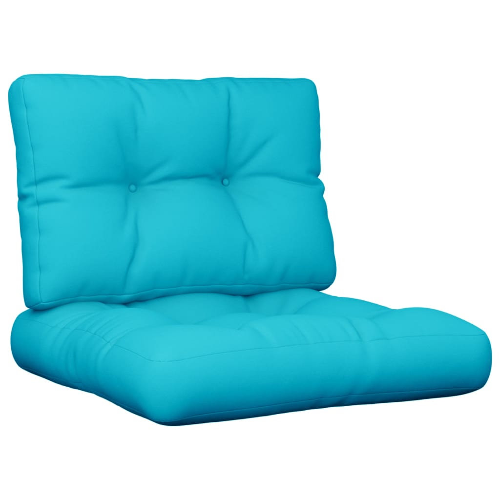 Palletkussens 2 st stof turquoise – afbeelding 2