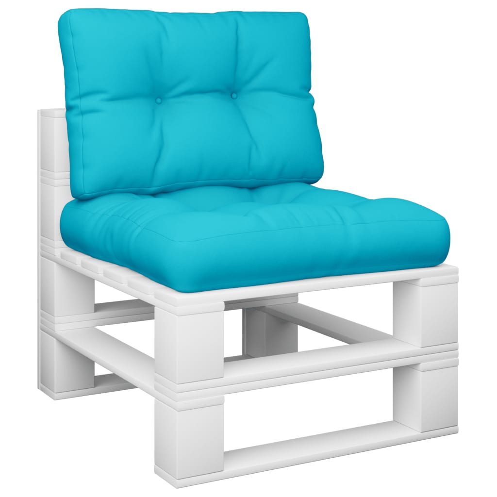 Palletkussens 2 st stof turquoise – afbeelding 3