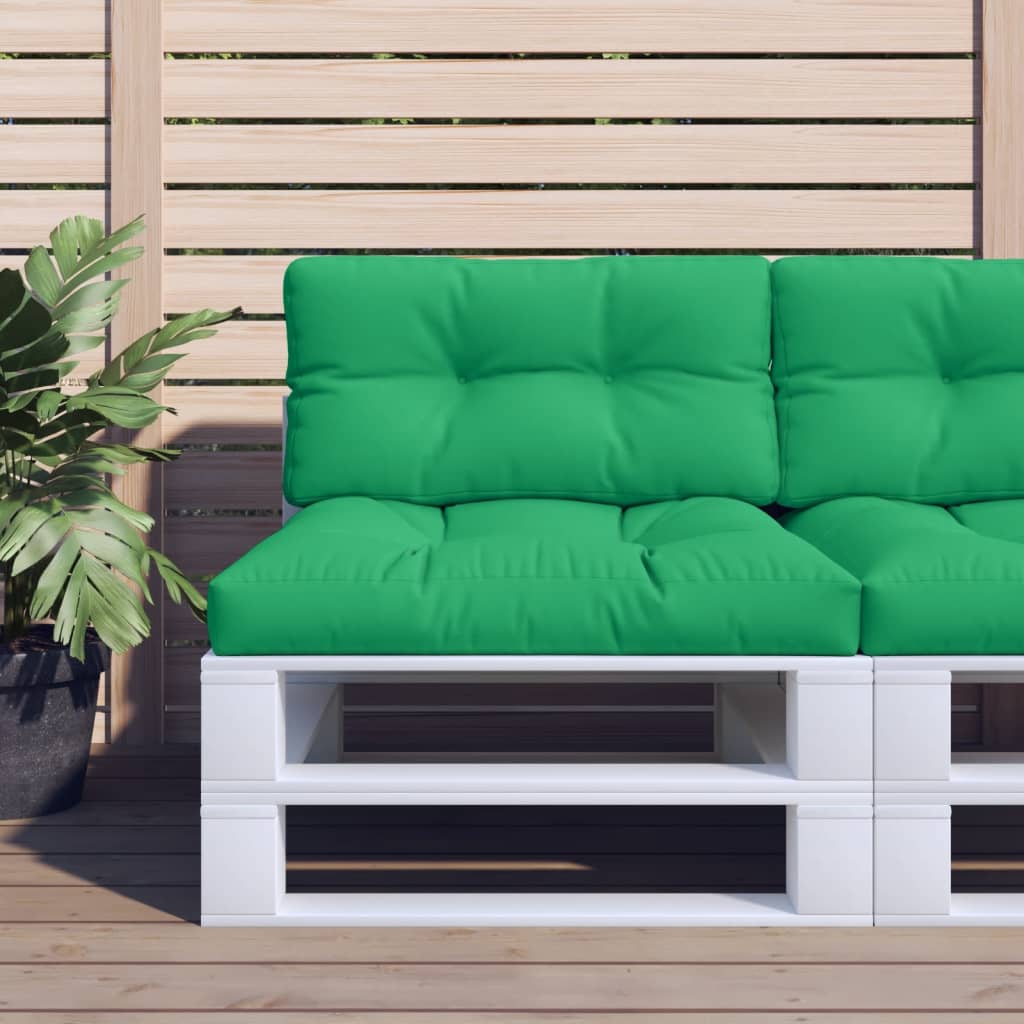 Palletkussens 2 st stof groen – afbeelding 1