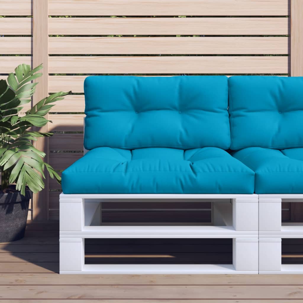 Palletkussens 2 st stof lichtblauw – afbeelding 1