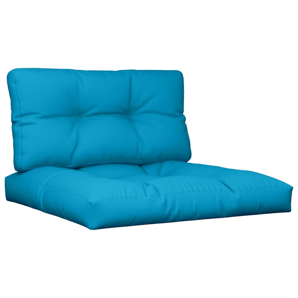 Palletkussens 2 st stof lichtblauw – afbeelding 2