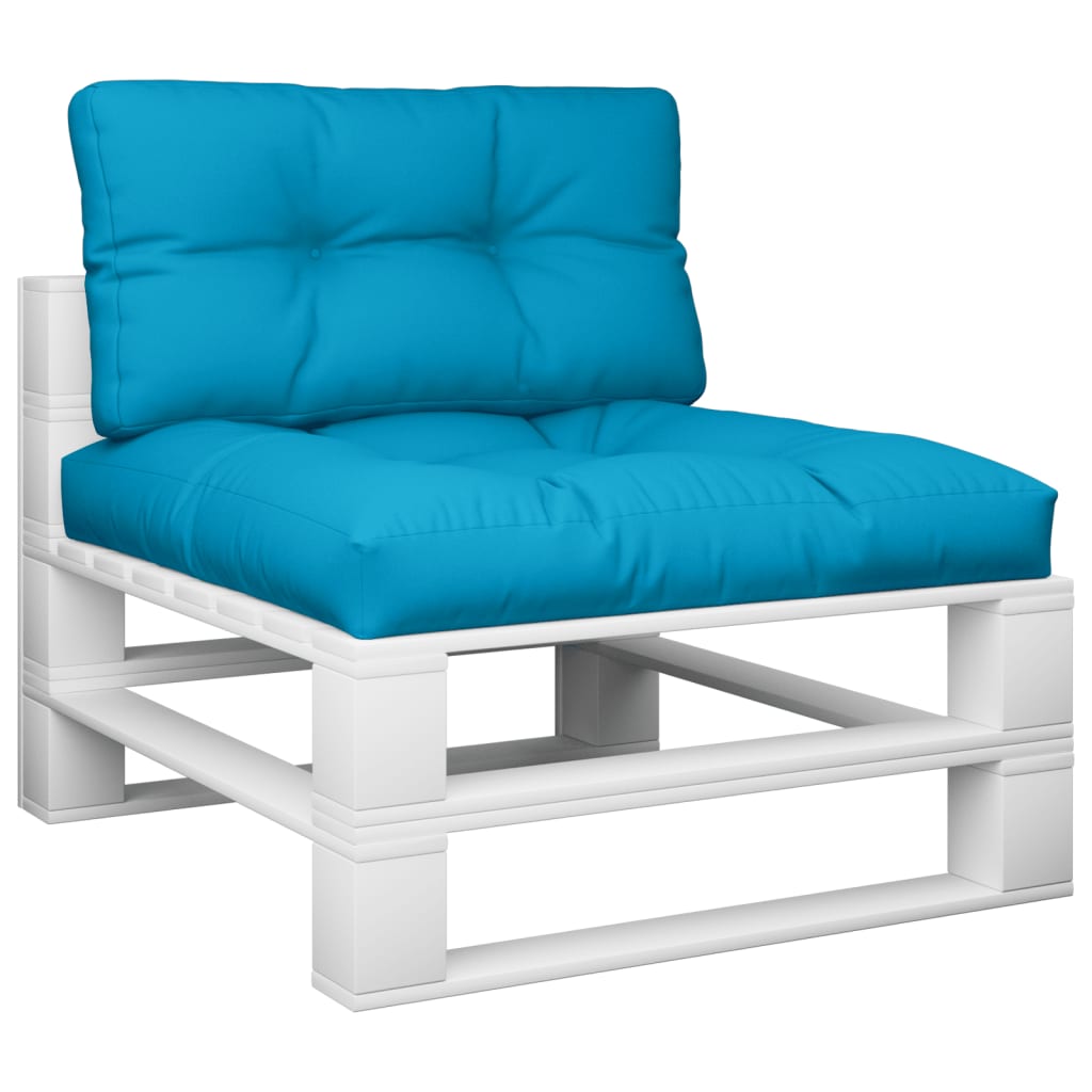 Palletkussens 2 st stof lichtblauw – afbeelding 3