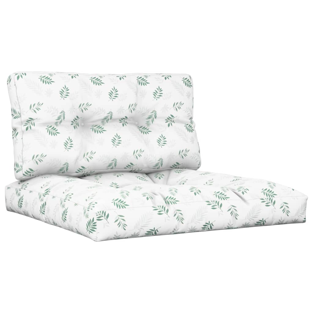 Palletkussens 2 st stof bladpatroon – afbeelding 2