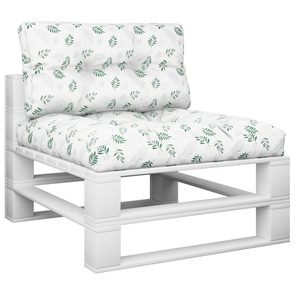 Palletkussens 2 st stof bladpatroon – afbeelding 3