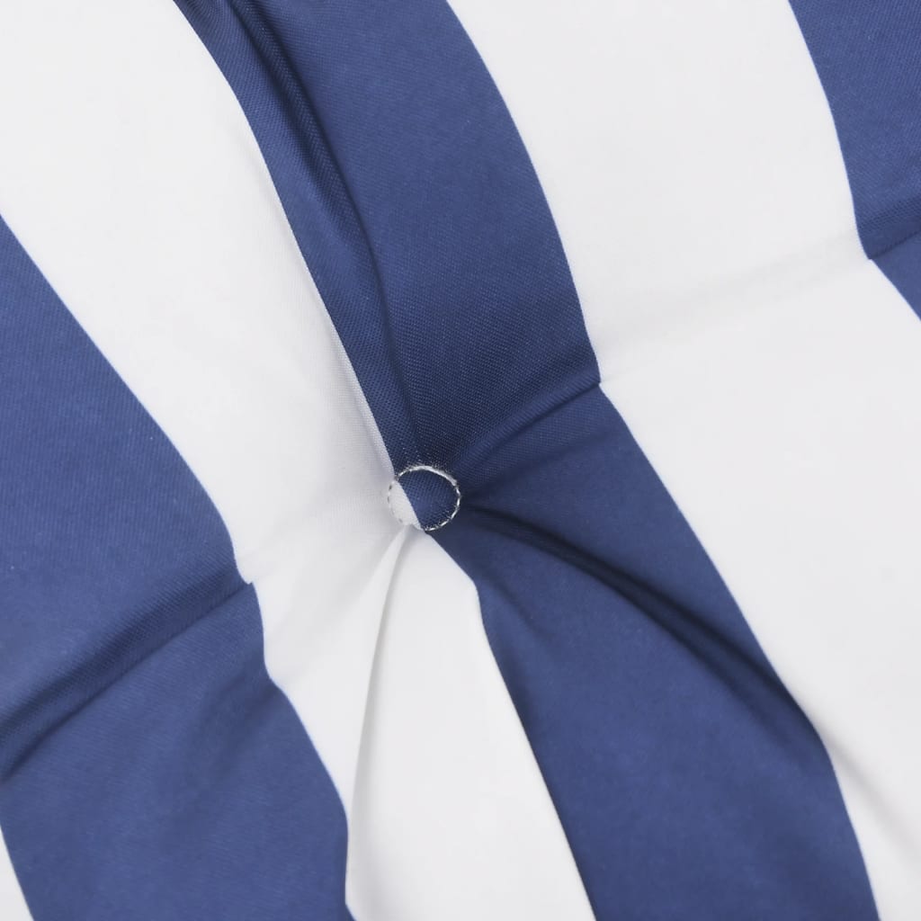 Palletkussens 2 st stof gestreept wit en blauw – afbeelding 6