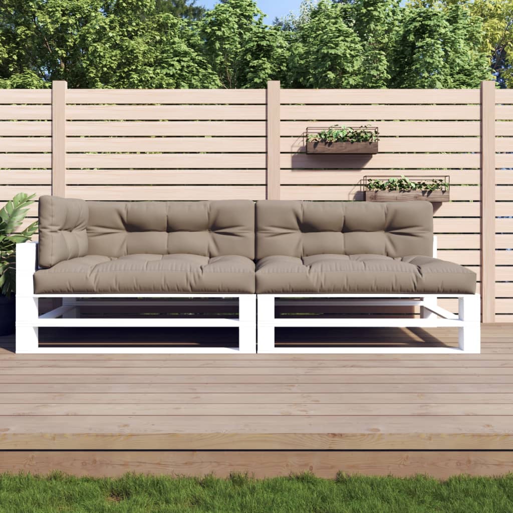 Palletkussens 5 st stof taupe – afbeelding 1