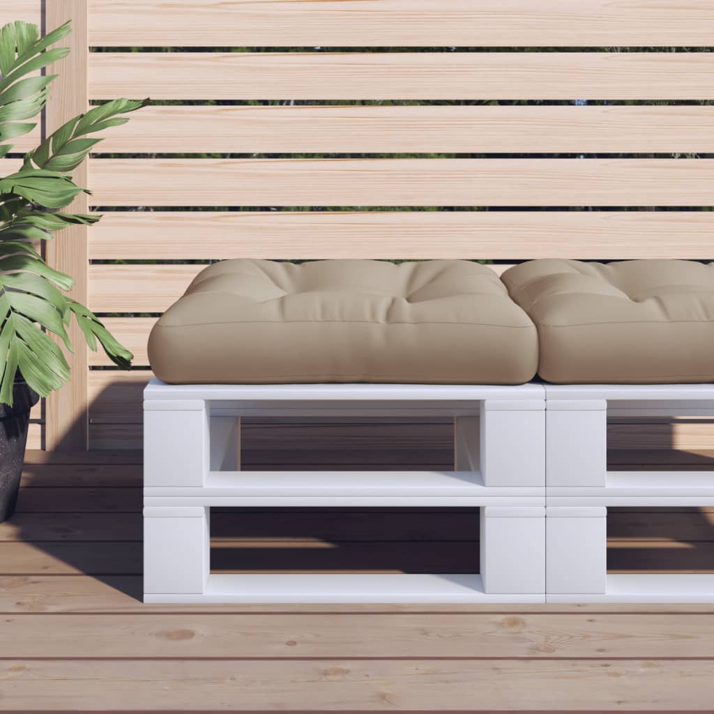 Palletkussen 60x61,5x10 cm stof taupe