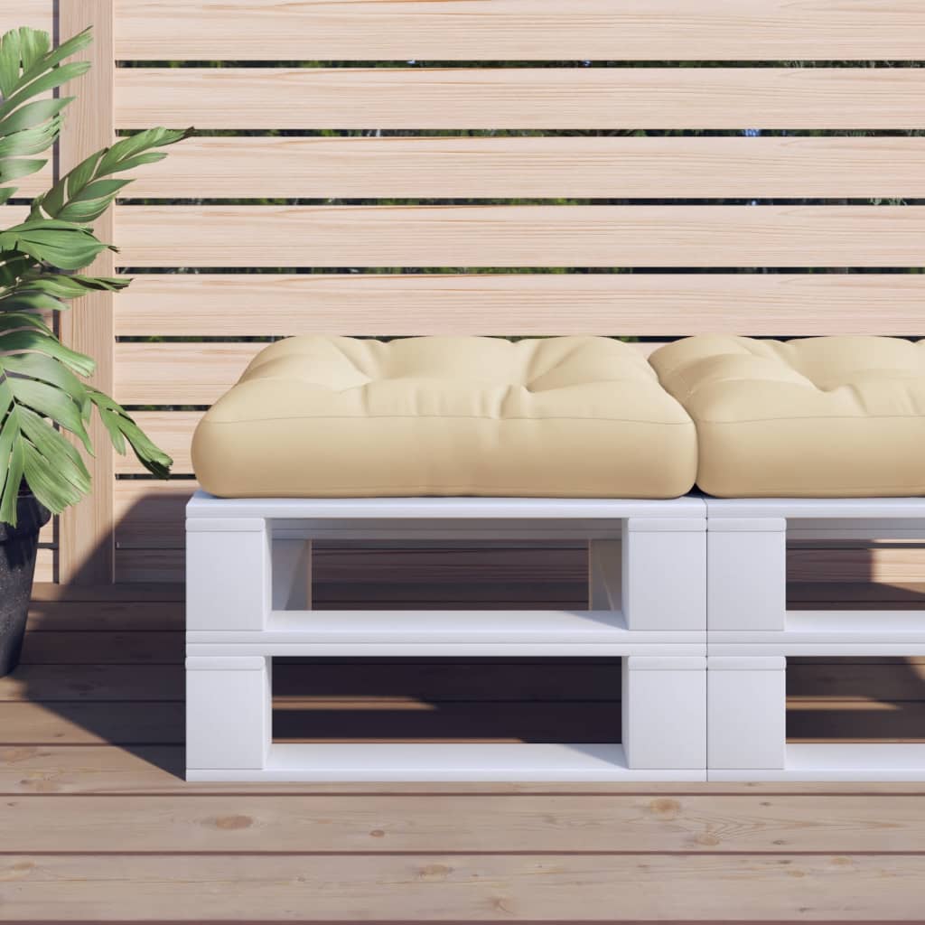 Palletkussen 58x58x10 cm stof beige – afbeelding 1