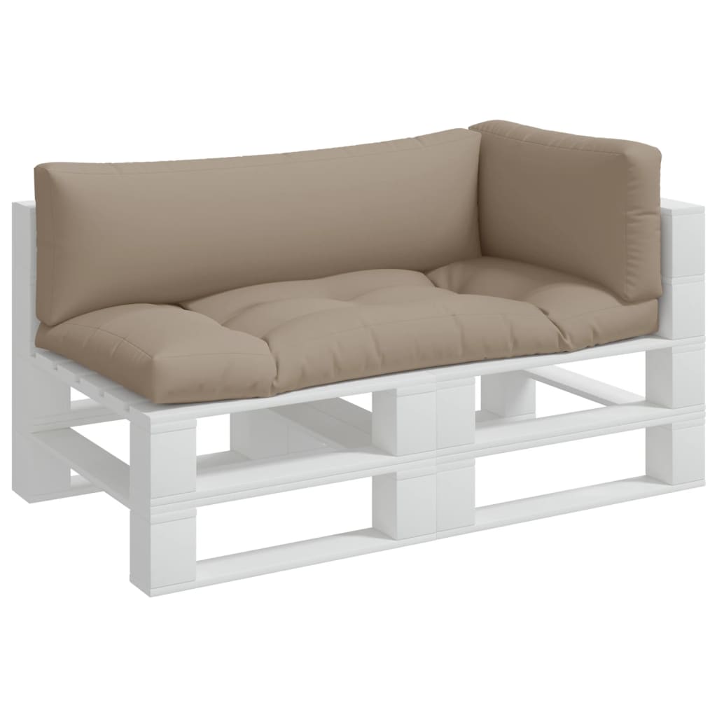 Palletkussens 3 st stof taupe – afbeelding 3