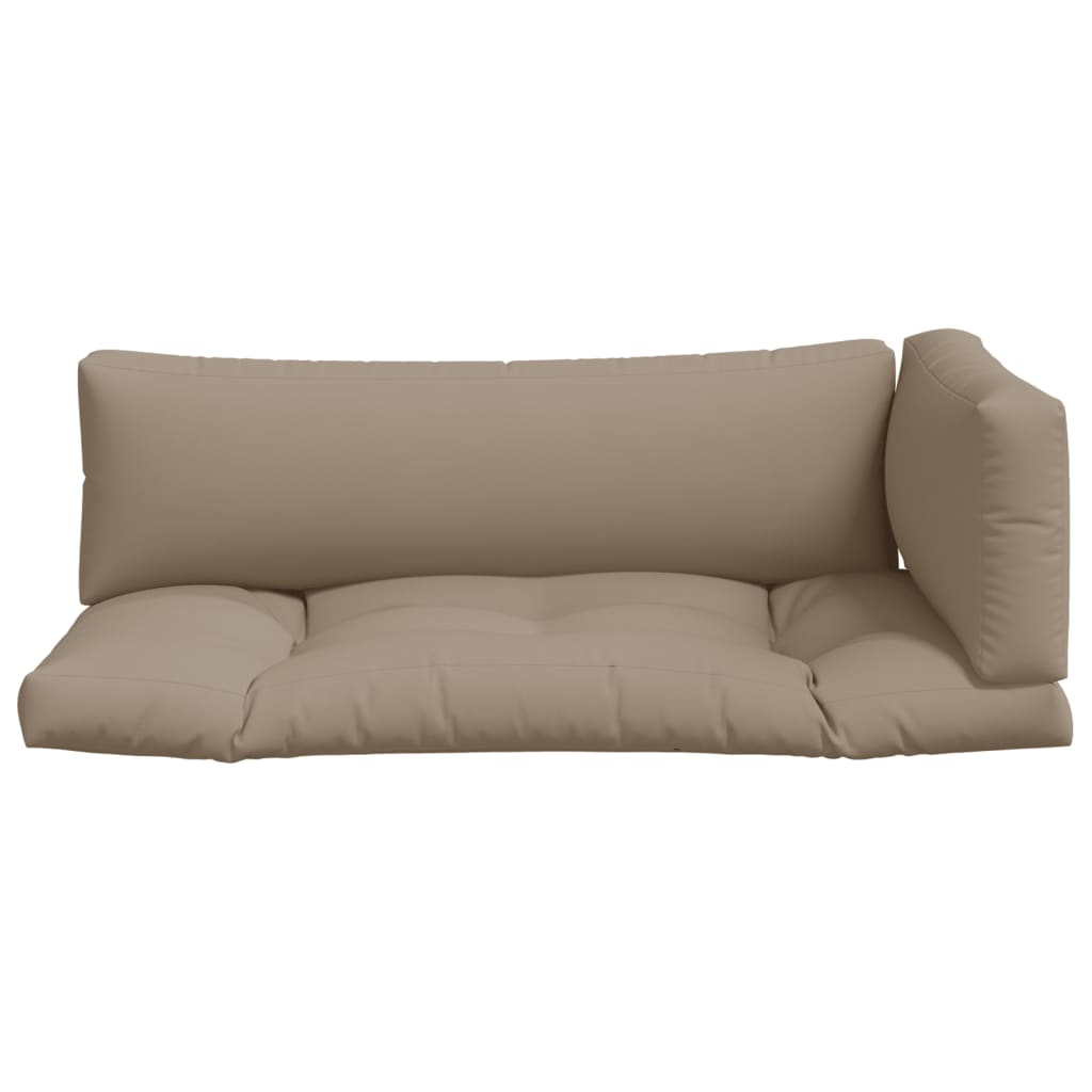 Palletkussens 3 st stof taupe – afbeelding 4