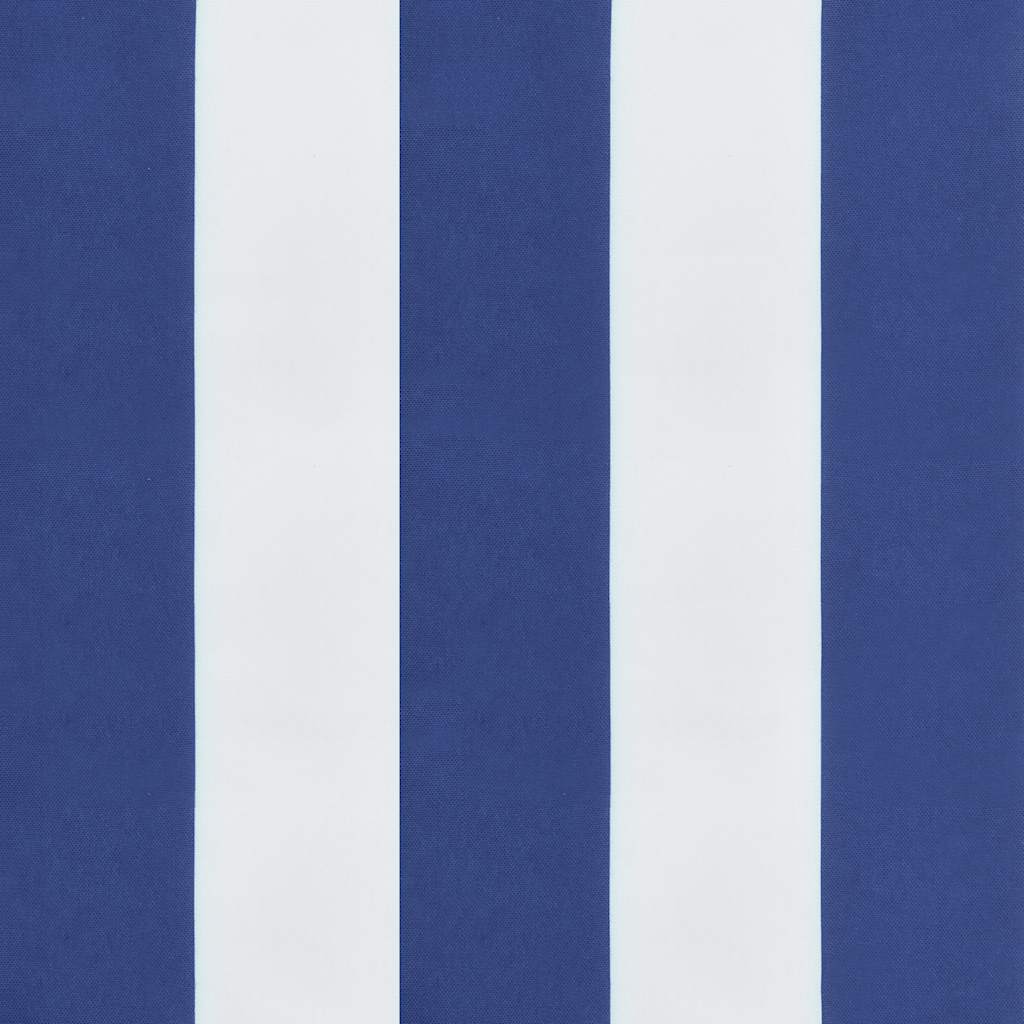 Tuinstoelkussens 6 st gestreept 40x40x4 cm stof wit en blauw – afbeelding 8