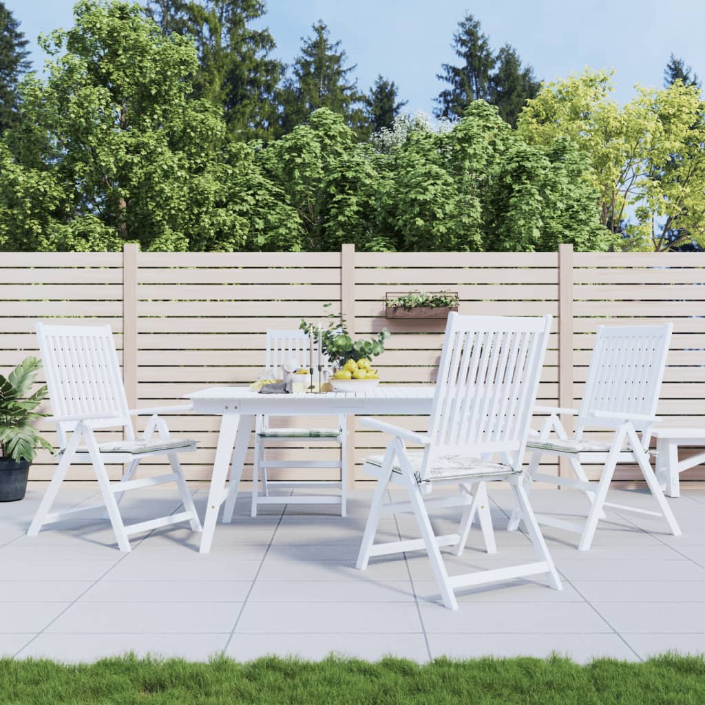 Tuinstoelkussens 4 st bladpatroon 50x50x4 cm stof
