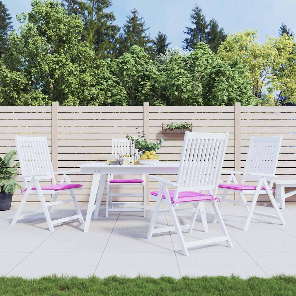 Tuinstoelkussens 4 st 50x50x4 cm stof roze