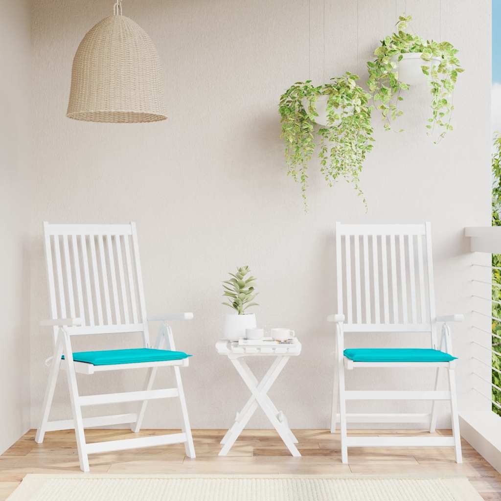 Tuinstoelkussens 2 st 50x50x4 cm stof turquoise