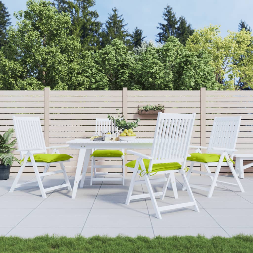 Stoelkussens 4 st 40x40x7 cm oxford stof heldergroen – afbeelding 1