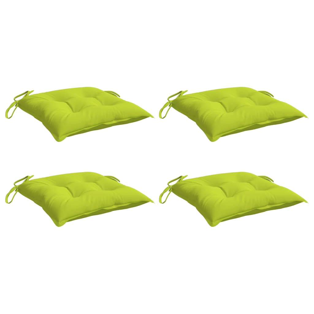 Stoelkussens 4 st 40x40x7 cm oxford stof heldergroen – afbeelding 3