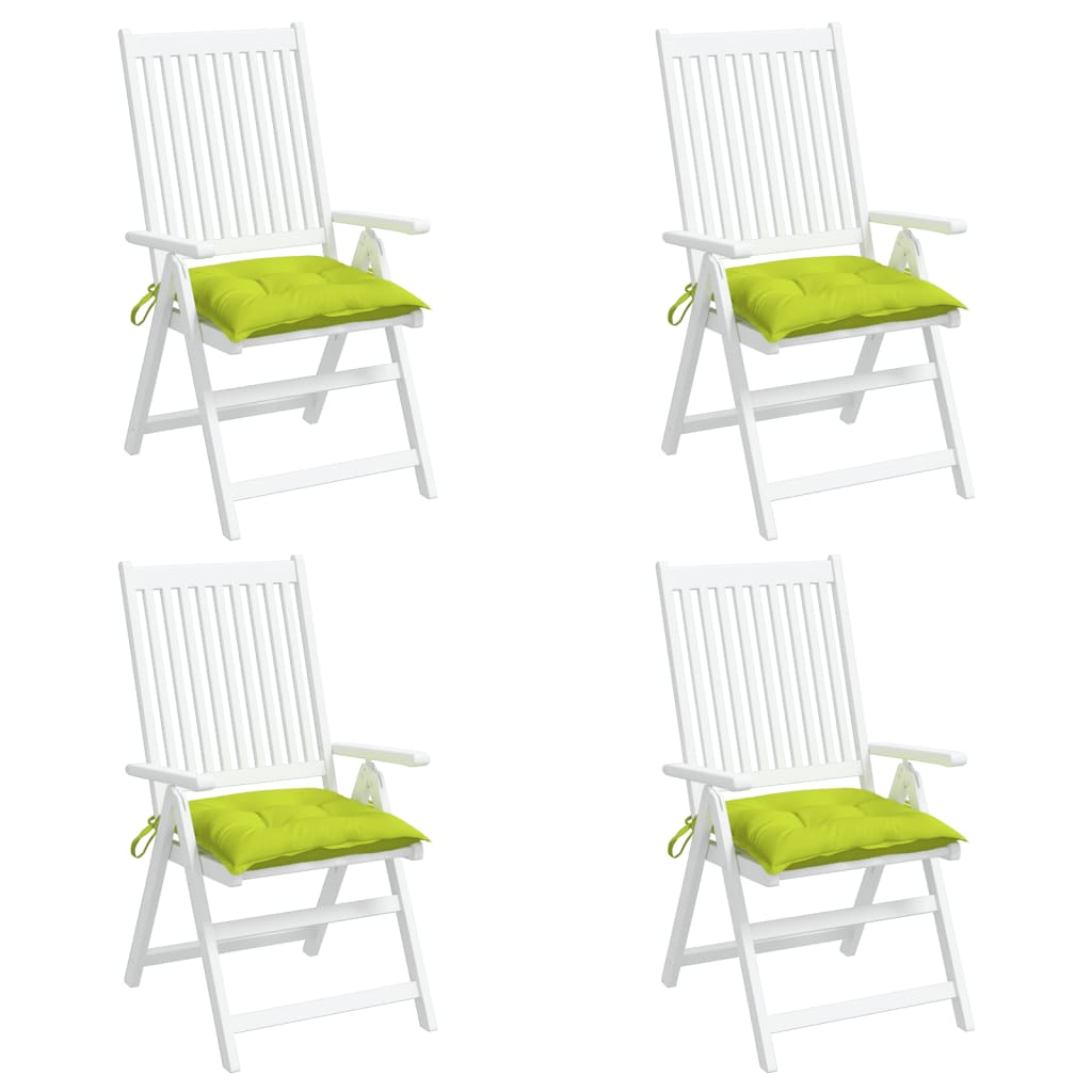 Stoelkussens 4 st 40x40x7 cm oxford stof heldergroen – afbeelding 4