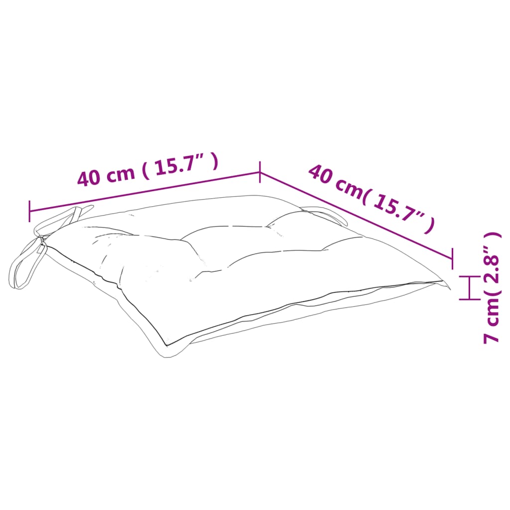 Stoelkussens 4 st 40x40x7 cm oxford stof heldergroen – afbeelding 9