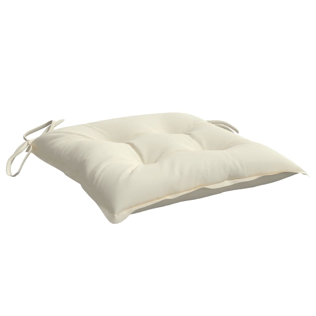 Stoelkussens 2 st 50x50x7 cm oxford stof crèmewit – afbeelding 5