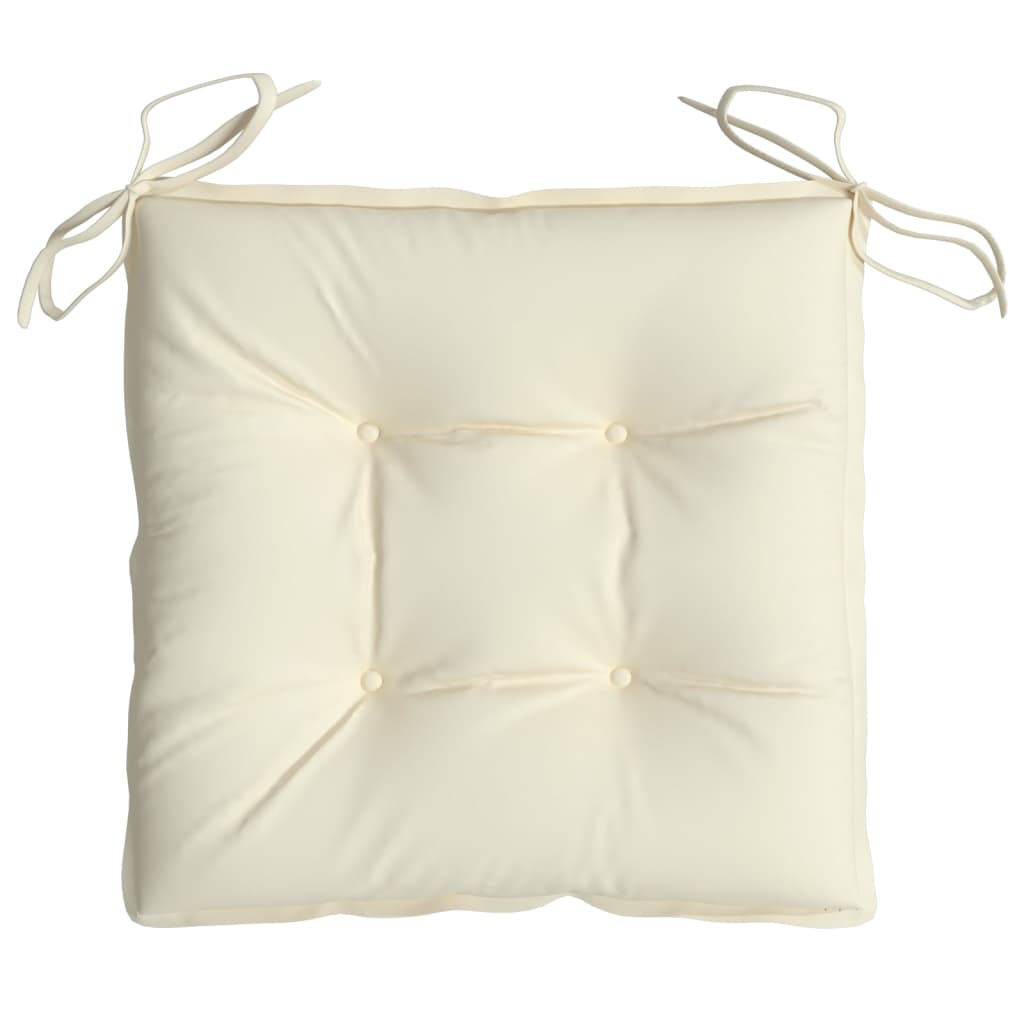 Stoelkussens 2 st 50x50x7 cm oxford stof crèmewit – afbeelding 6
