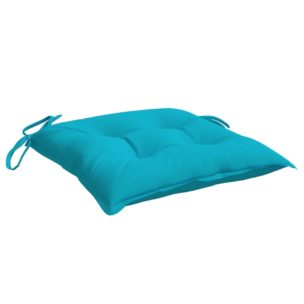 Stoelkussens 6 st 50x50x7 cm stof turquoise – afbeelding 5
