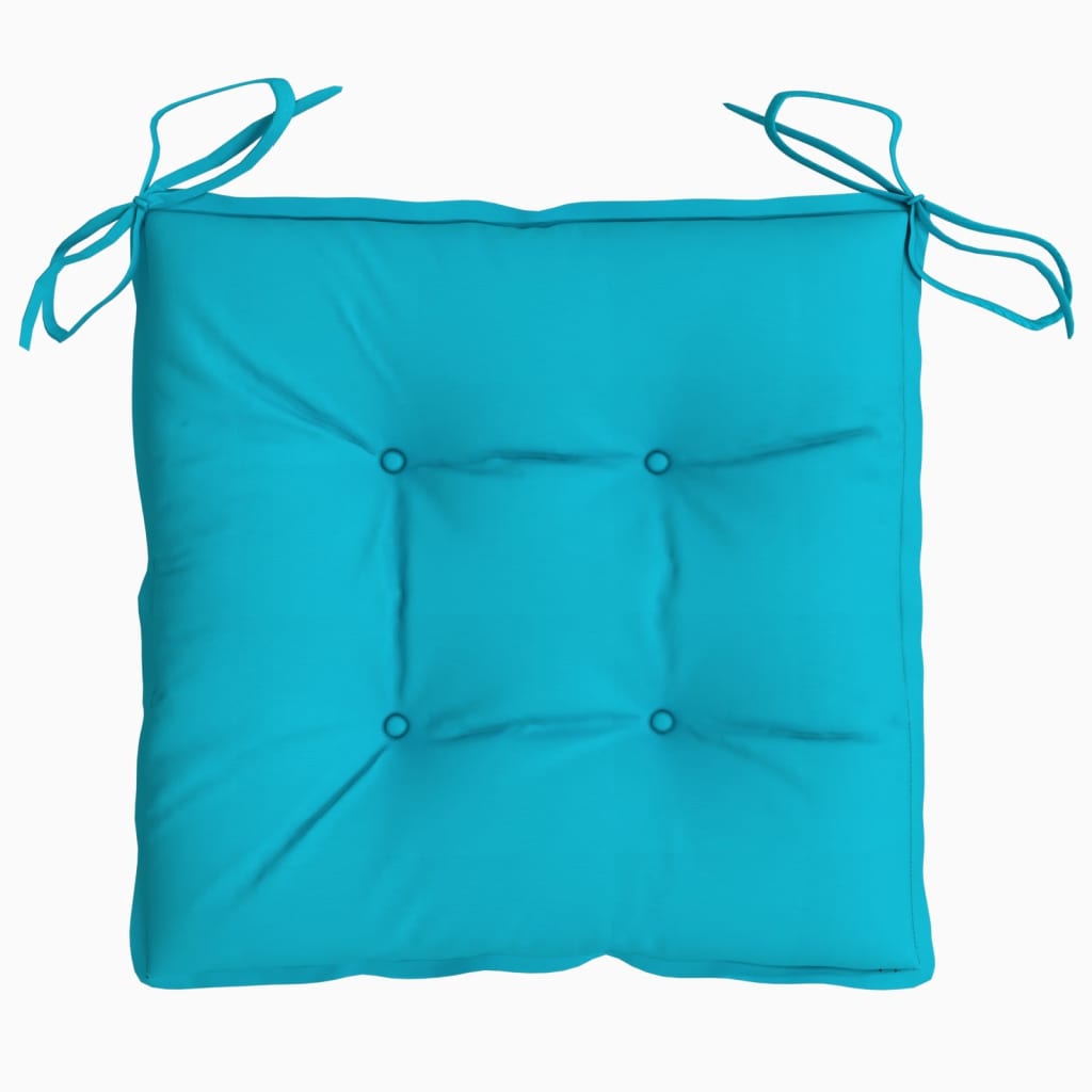 Stoelkussens 6 st 50x50x7 cm stof turquoise – afbeelding 6