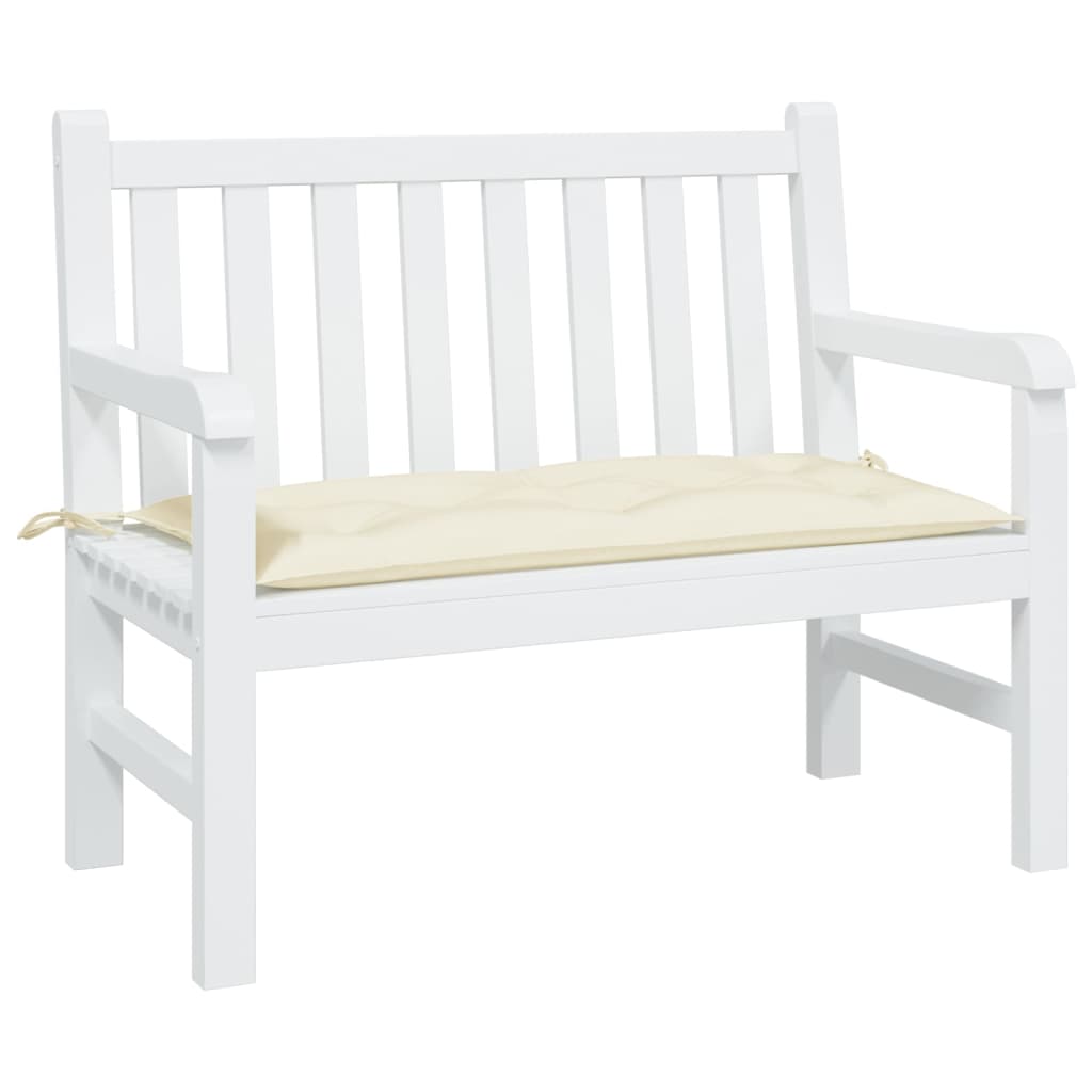 Tuinbankkussen 100x50x7 cm oxford stof crèmekleurig