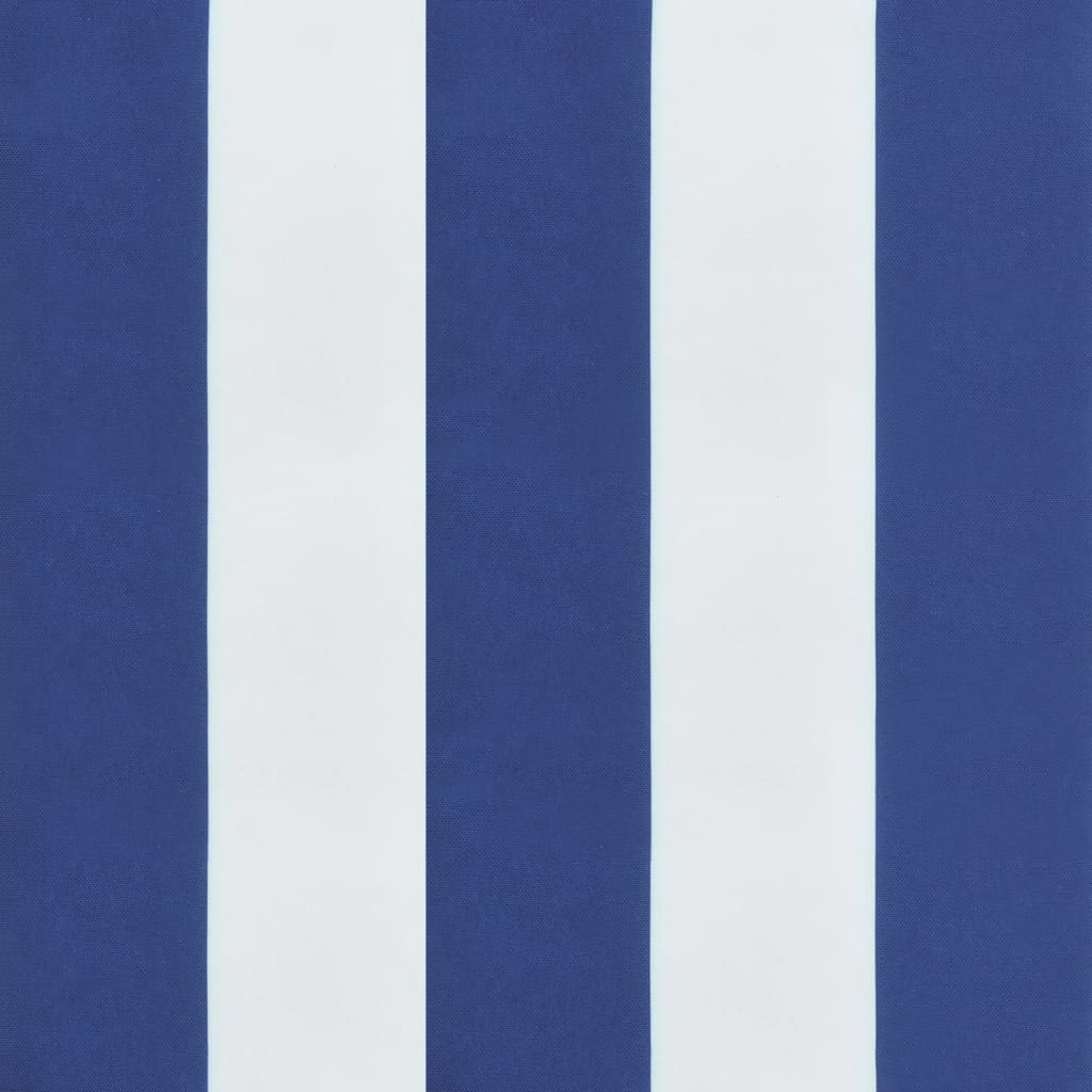 Tuinbankkussen 100x50x7 cm stof gestreept wit en blauw – afbeelding 6