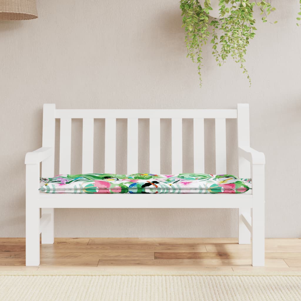 Tuinbankkussen 120x50x7 cm stof meerkleurig – afbeelding 1