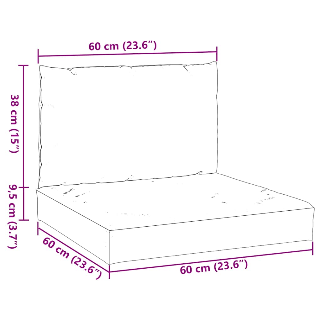 Palletkussens 2 st stof zwart – afbeelding 10