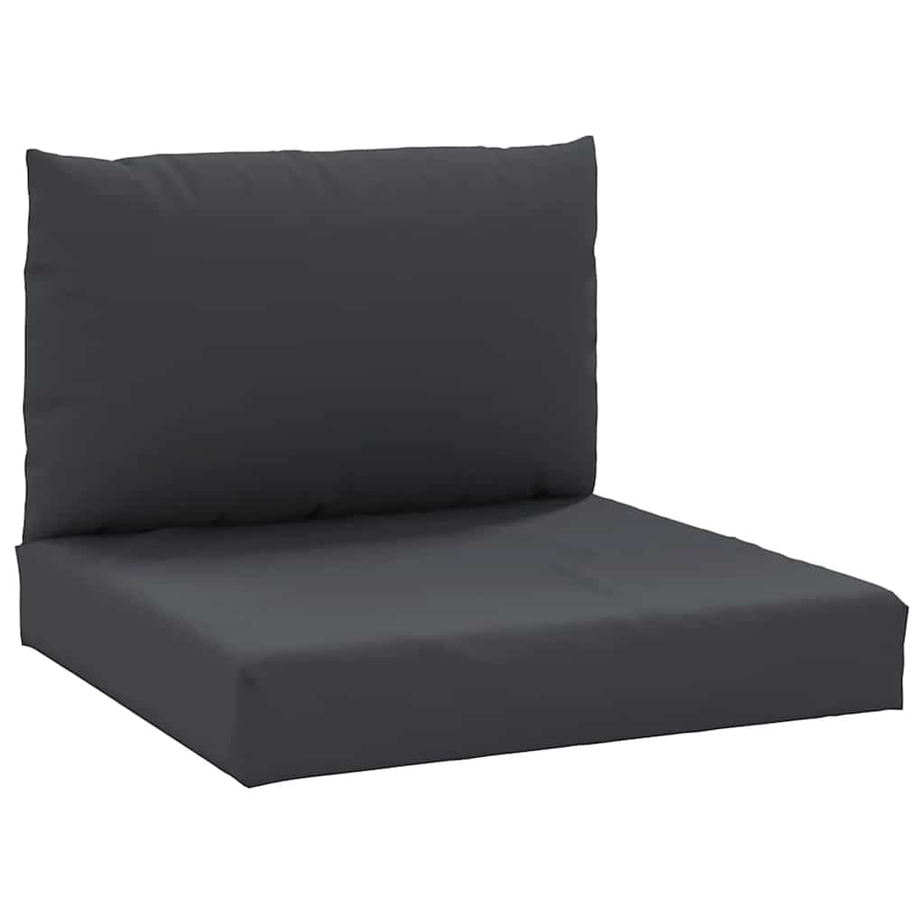 Palletkussens 2 st stof zwart – afbeelding 2