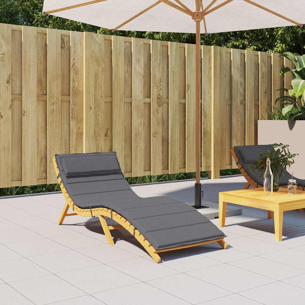 Ligbedkussen 180x60x4 cm oxford stof antracietkleurig