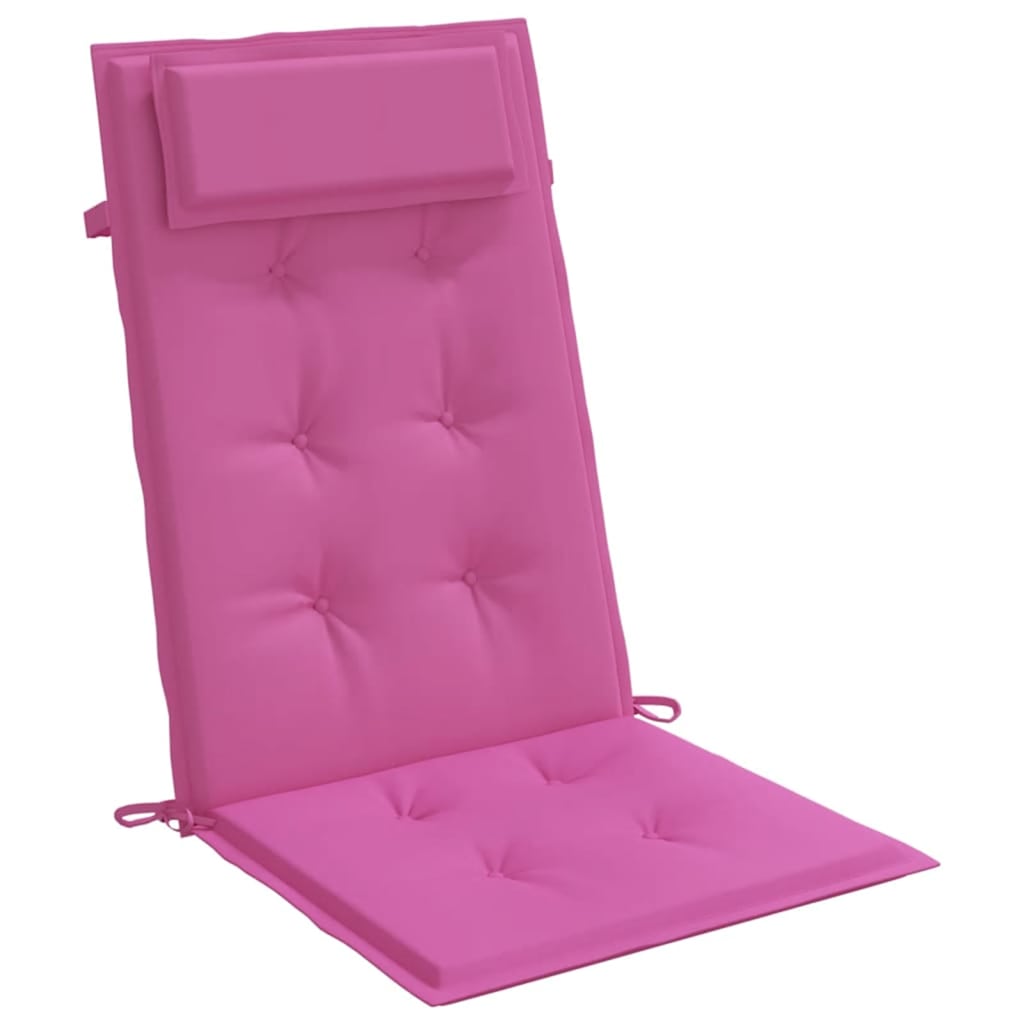 Stoelkussens 2 st hoge rug oxford stof roze – afbeelding 5