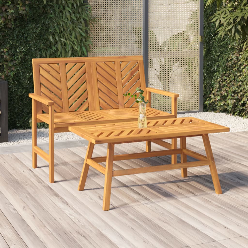 Tuinbank 109 cm massief acaciahout – afbeelding 1