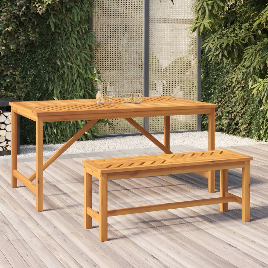 Tuinbank 110 cm massief acaciahout – afbeelding 1