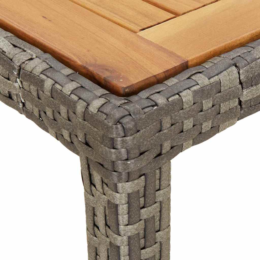 Tuinstafel Grijs 90 x 90 x 75 cm poly rattan – afbeelding 6