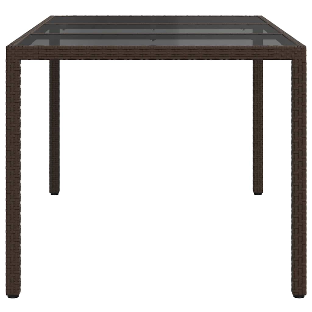 Tuinstafel Bruin 150 x 90 x 75 cm poly rattan – afbeelding 4