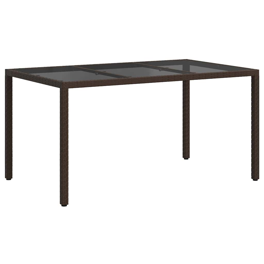 Tuinstafel Bruin 150 x 90 x 75 cm poly rattan – afbeelding 5