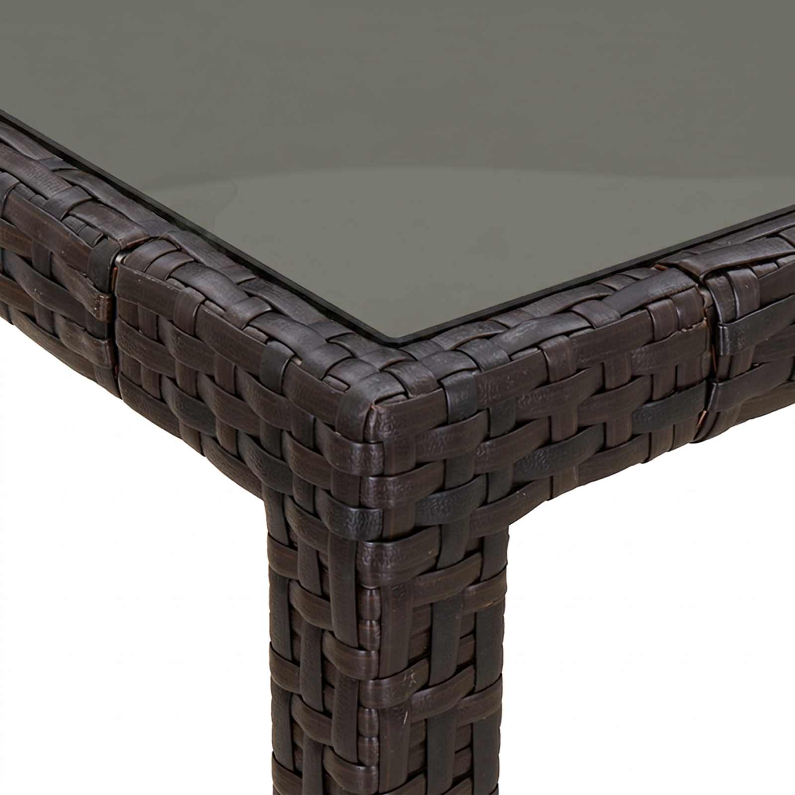 Tuinstafel Bruin 150 x 90 x 75 cm poly rattan – afbeelding 6