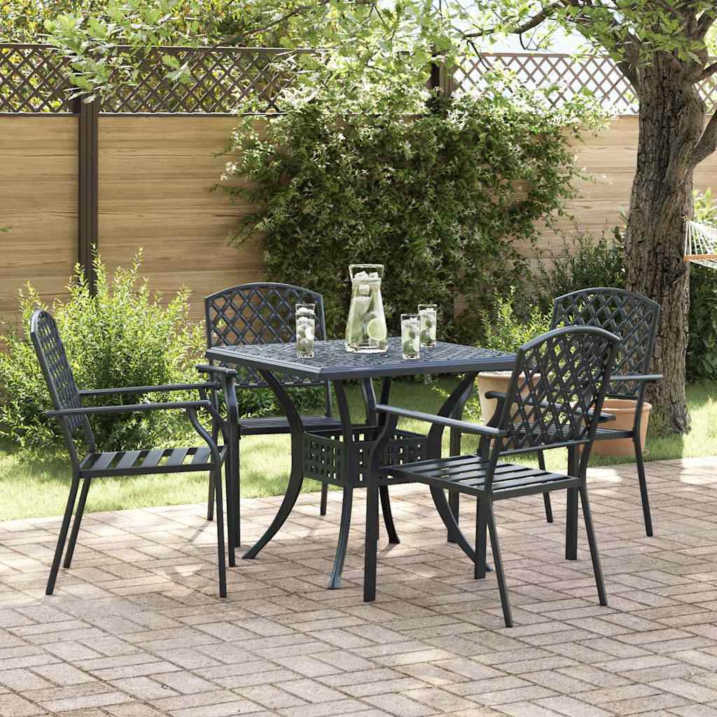Tuinstoel 4 pcs Antraciet 56 x 65 x 89 cm Staal