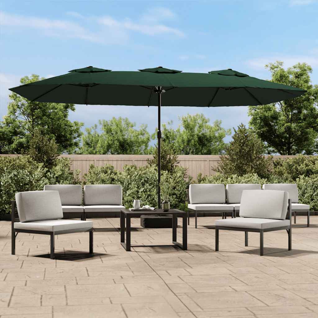 Parasol dubbel 449x265 cm groen