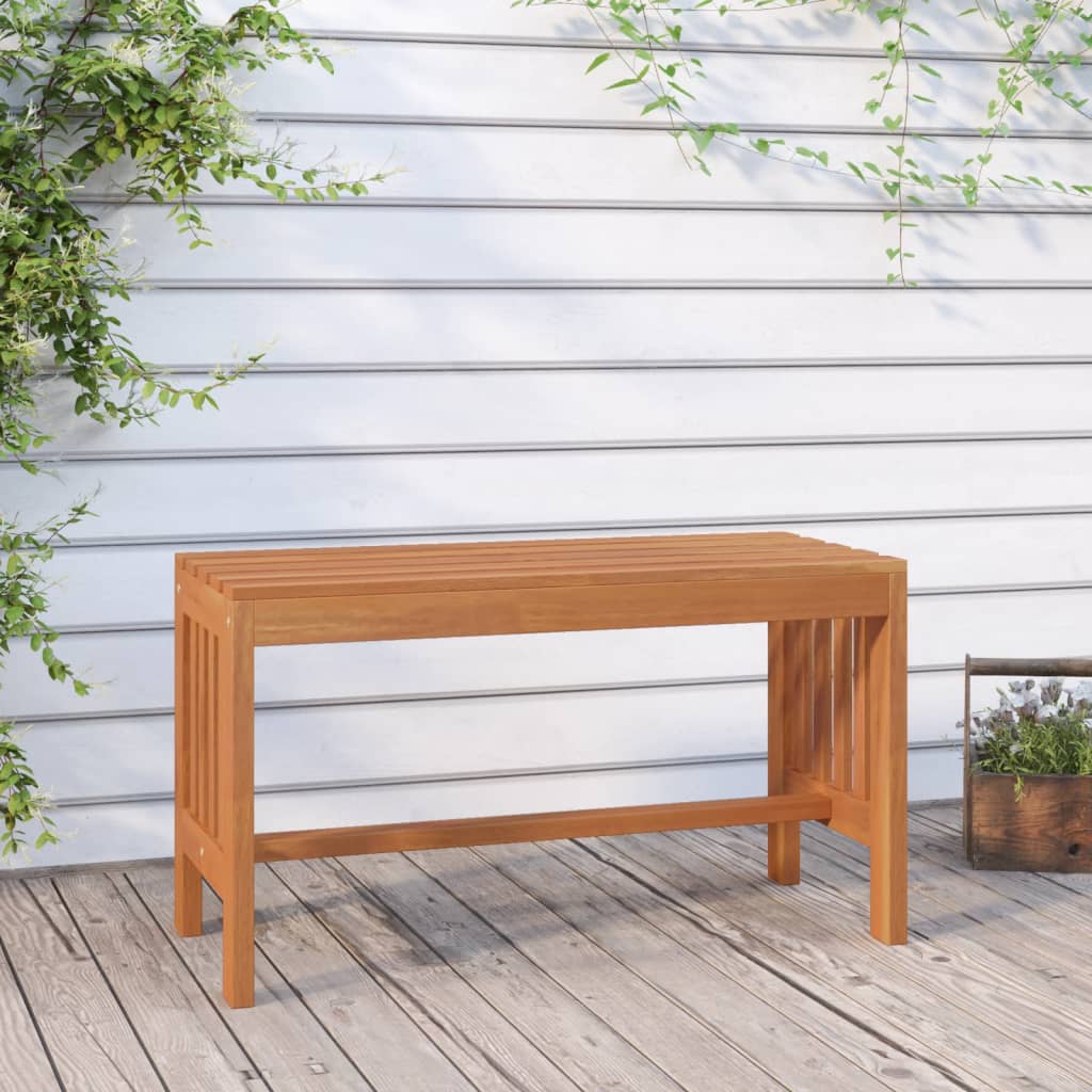 Tuinbank 80 cm massief eucalyptushout – afbeelding 1
