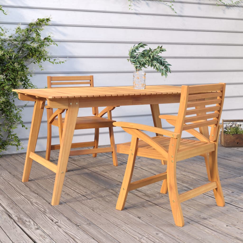 Tuinstoelen 2 st 58x58x87 cm massief acaciahout