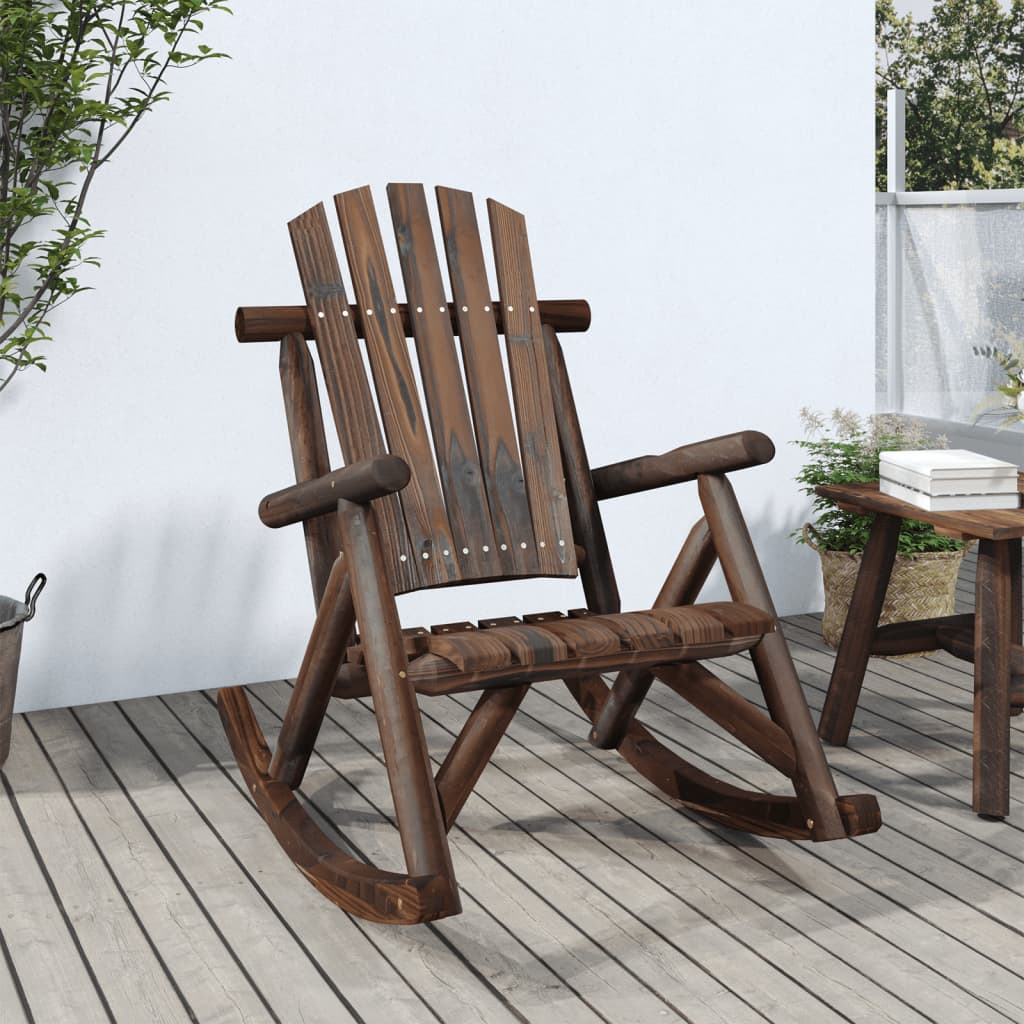 Tuinschommelstoel 69x96x101 cm massief vurenhout – afbeelding 1