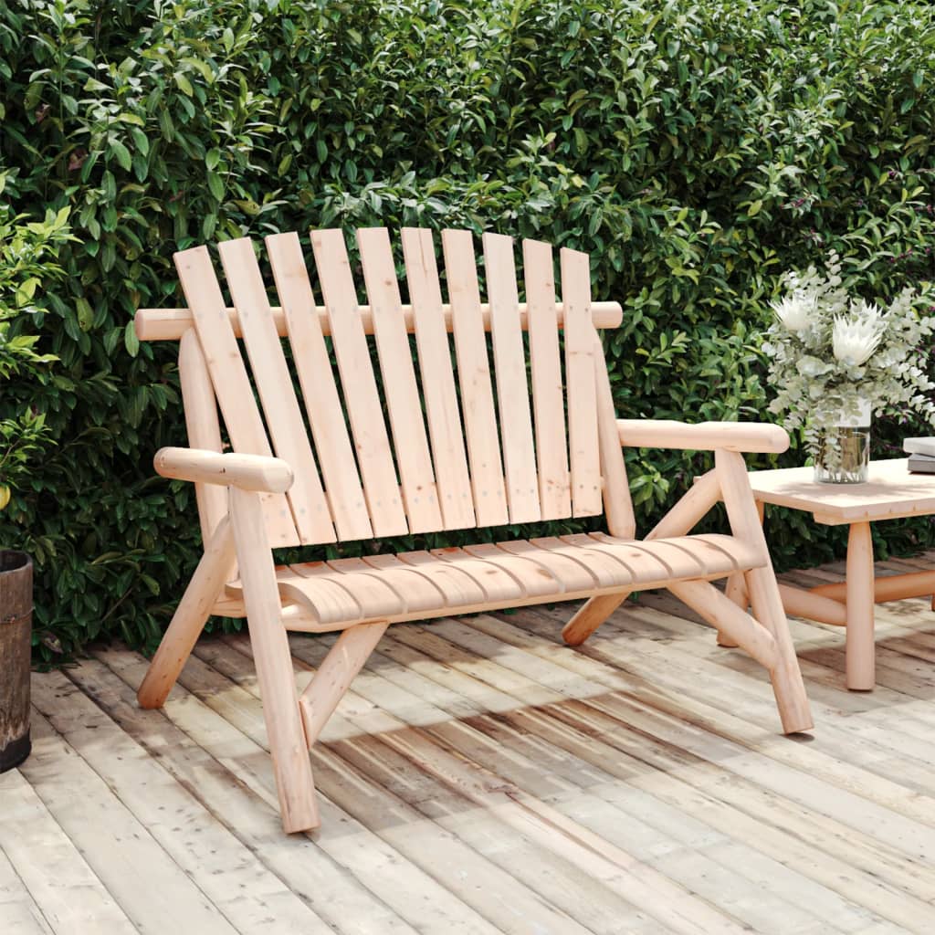 Tuinbank 2-zits 119x85x98 cm massief vurenhout – afbeelding 1