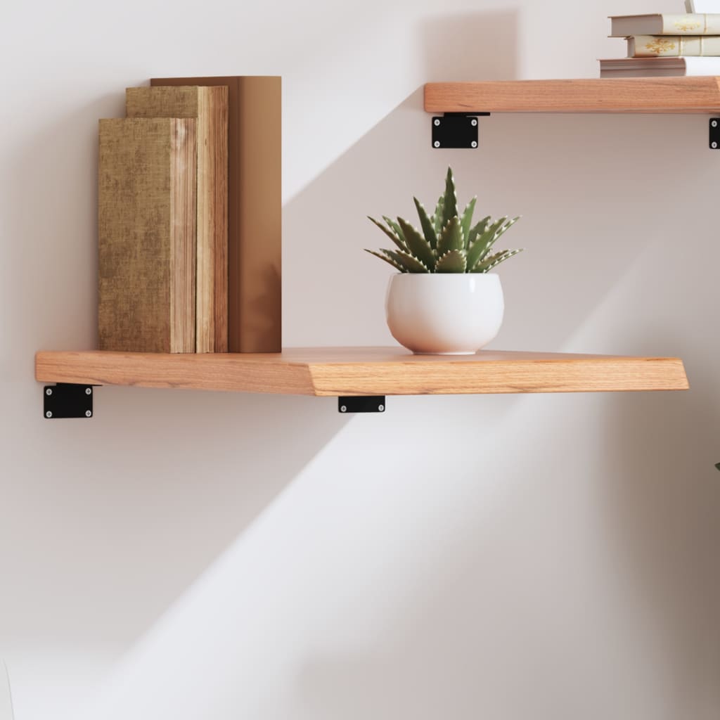 Wandschap 40x50x(2-4) cm behandeld massief eikenhout lichtbruin – afbeelding 1