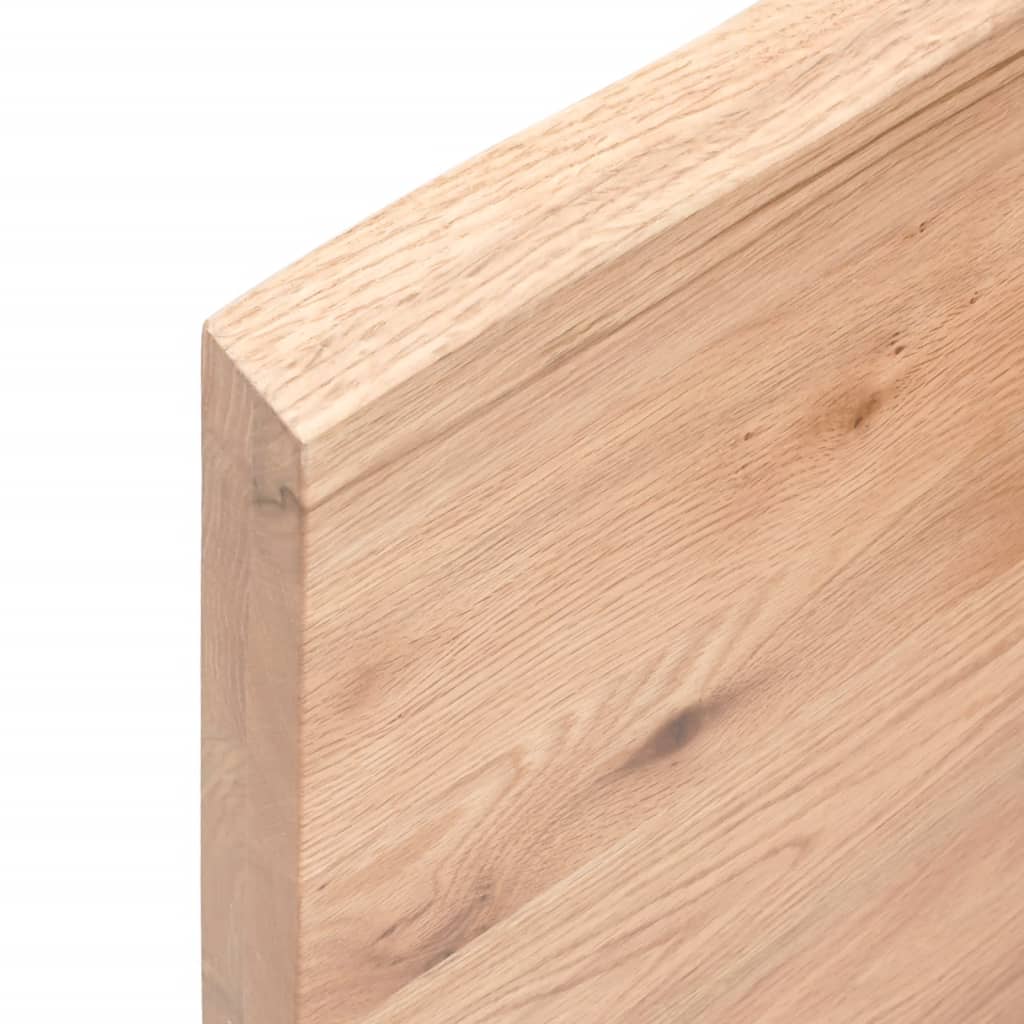Wandschap 60x10x4 cm behandeld massief eikenhout lichtbruin – afbeelding 6