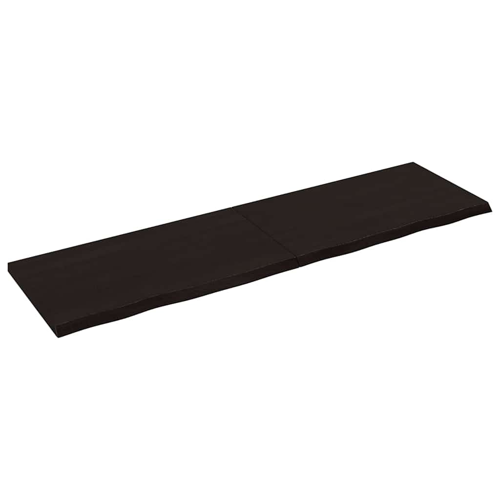 Wandschap behandeld massief eikenhout donkerbruin – afbeelding 1